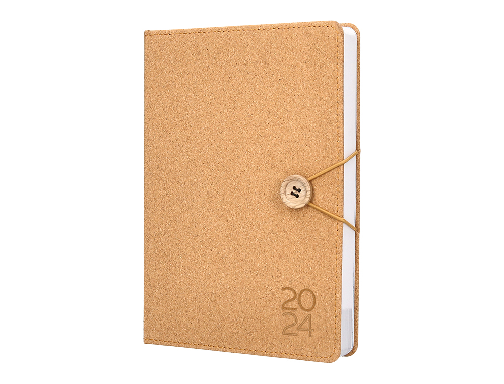 AGENDA ENCUADERNADA MILOS LIDERPAPEL A5 2024 DIA PAGINA COLOR LISO PAPEL 70 GR