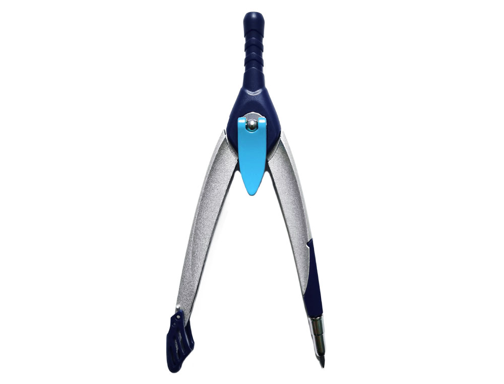 COMPAS LIDERPAPEL LOCK DEVICE CON ADAPTADOR UNIVERSAL Y TUBO DE MINAS COLOR AZUL OSCURO