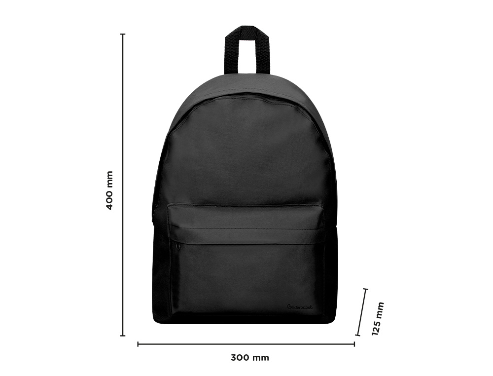 MOCHILA LIDERPAPEL START 1 COMPARTIMENTO NEGRO 10 L 400X125X300 MM