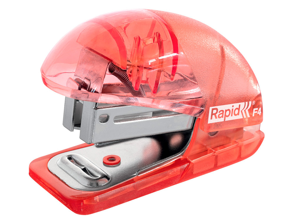 GRAPADORA RAPID MINI F4 COLOUR BREEZE USA GRAPAS 24/6 Y 26/6 COLOR CORAL EN BLISTER