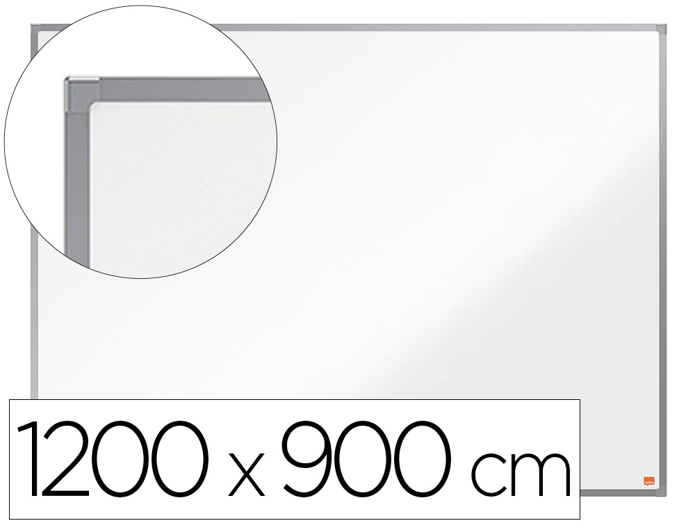 PIZARRA BLANCA NOBO ESSENCE ACERO VITRIFICADO MAGNETICA 1200X900 MM