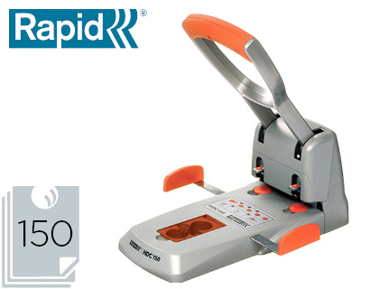 TALADRADOR RAPID HDC150 SUPREME METALICO/ABS PLATA/NARANJA CAPACIDAD 150 HOJAS