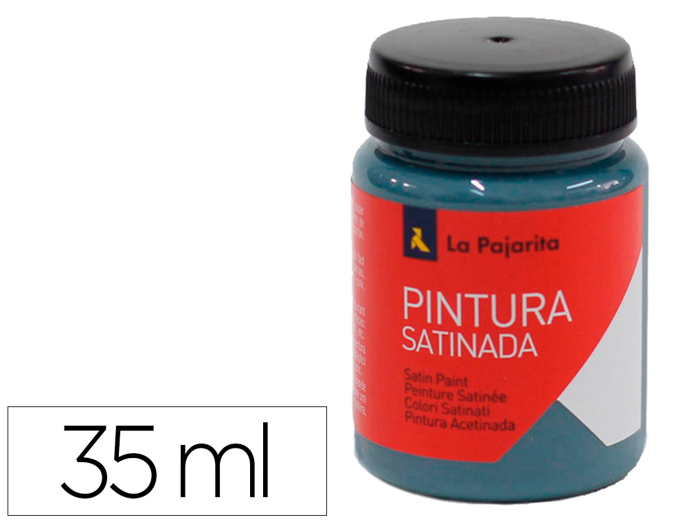 PINTURA LATEX LA PAJARITA SATINADA L-34 BOTE 35 ML AZUL METAL