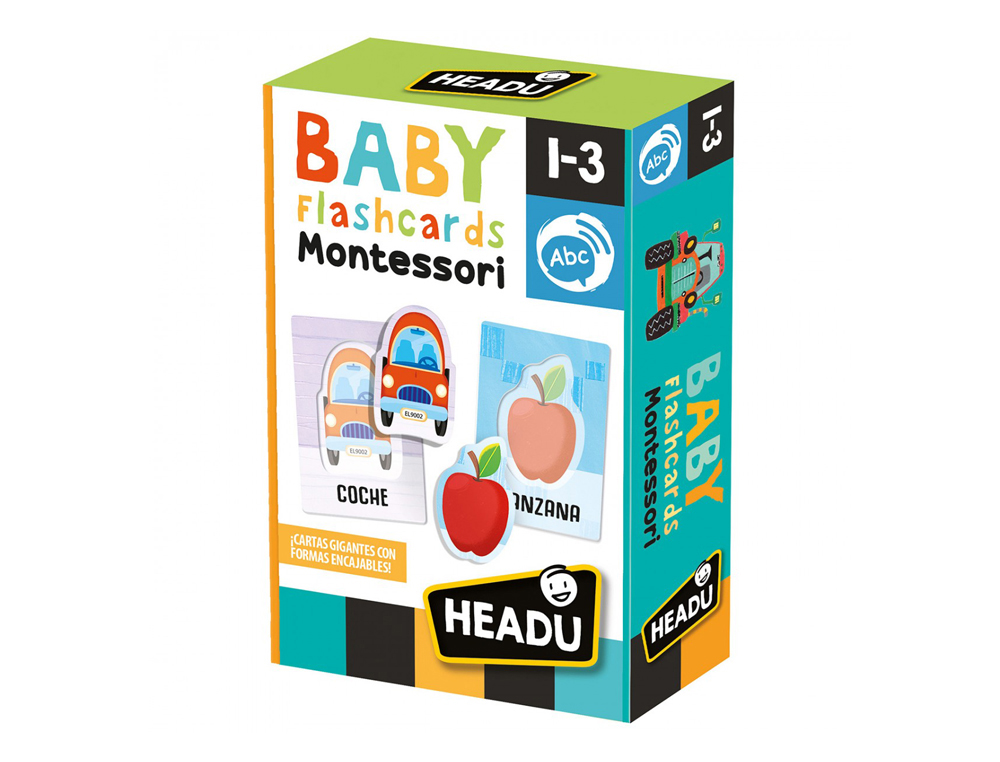 JUEGO DIDACTICO HEADU FLASH CARDS BABY MONTESSORI