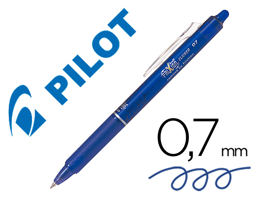 BOLIGRAFO PILOT FRIXION CLICKER BORRABLE 0,7 MM COLOR AZUL