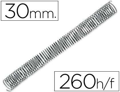 ESPIRAL METALICO Q-CONNECT 64 5:1 30MM 1,2MM CAJA DE 50 UNIDADES