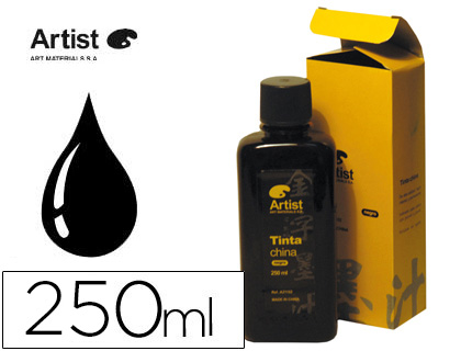 TINTA CHINA ARTIST NEGRA FRASCO 250 ML