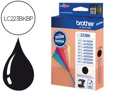 INK-JET BROTHER LC-223CBP NEGRO DCP4120DW MFCJ4420DW MFCJ4620DW MFCJ5320DW 550 PAG