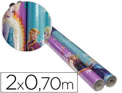 PAPEL DE REGALO INFANTIL FROZEN ROLLO DE 2 X 0,70 MT 60 GR MODELOS SURTIDOS